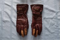 Ladies' Vintage Leather Motorcycle Gloves Size S