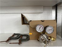 Acetylene gage and C clamps