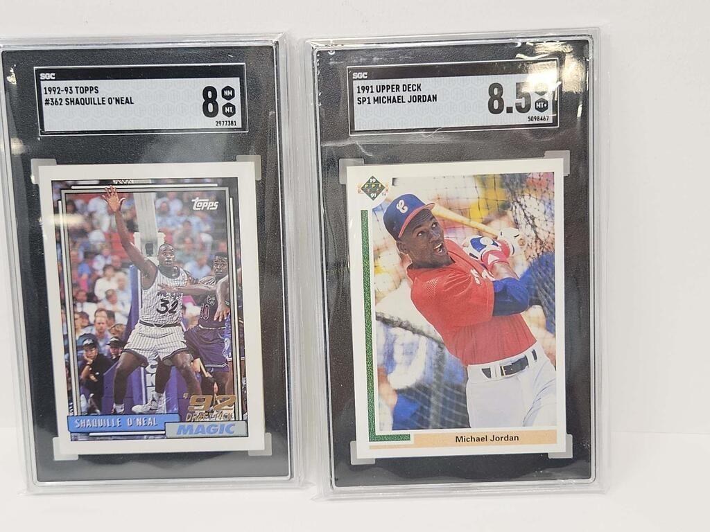 1991 MICHAEL JORDAN AND 1992 SHAQ ROOKIE CARD