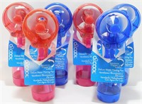 * 6 New Deluxe Water Misting Fans - 3 Blue & 3