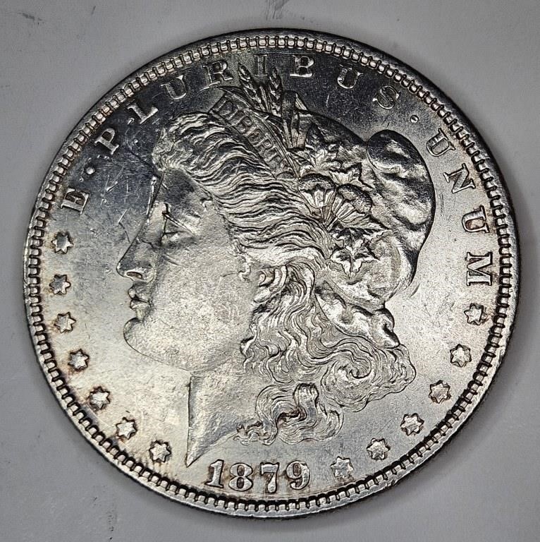 1879 P AU-BU Morgan Silver Dollar