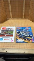 Two NASCAR magazines, one with signatures