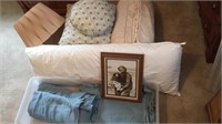 Bed Tray, Blankets, Pillows
