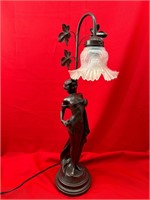 Art Deco Table Lamp of Nude Woman