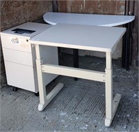 (2) Tables & Rolling Cabinet
