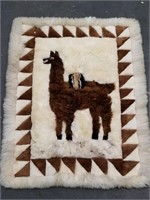 Fantastic Alpaca skin patchwork rug in excellent c