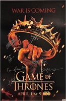 Game of Thornes Kit Harington Autograph Poster