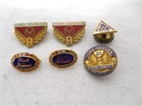 lot of 6 service pins AMF, York Hoover, others