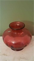 Fenton Cranberry Art Glass Vase