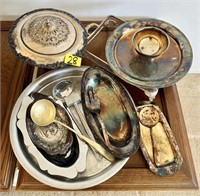 Mixed Vintage Lot with Silver Plate, Stainless &