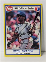 Cecil Fielder Autograph Card
