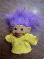 1980s Purpled Haired 3" Troll Doll