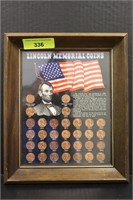 Framed Lincoln Memorial Cents