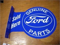 13.5"x171/4" Ford metal two-sided sign w/ flange