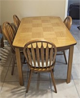 Kitchen Table with 4 wooden chairs & Cushions