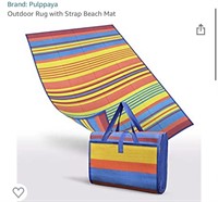 New Outdoor Rug with Strap Beach Mat 85x60