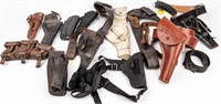 Lot of Leather Holsters and Belts