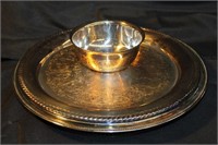 Lot of Silverplate Trays & More