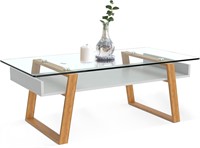 bonVIVO Modern Glass Coffee Table  43