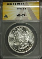 1881-S Morgan Dollar ANACS MS63