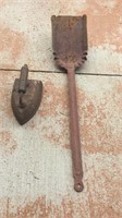 COAL SHOVEL & SAD IRON