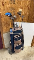 Miller golf bag, clubs, balls and more