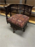 Antique Moorish-Style Open Arm Chair