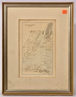 MAP - New York Harbor - J. Bartholomew,