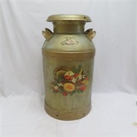 Milk Can w/ Removal Lid  - Painted - Worn