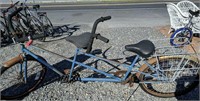 Blue Two-person Tandem Bicycle