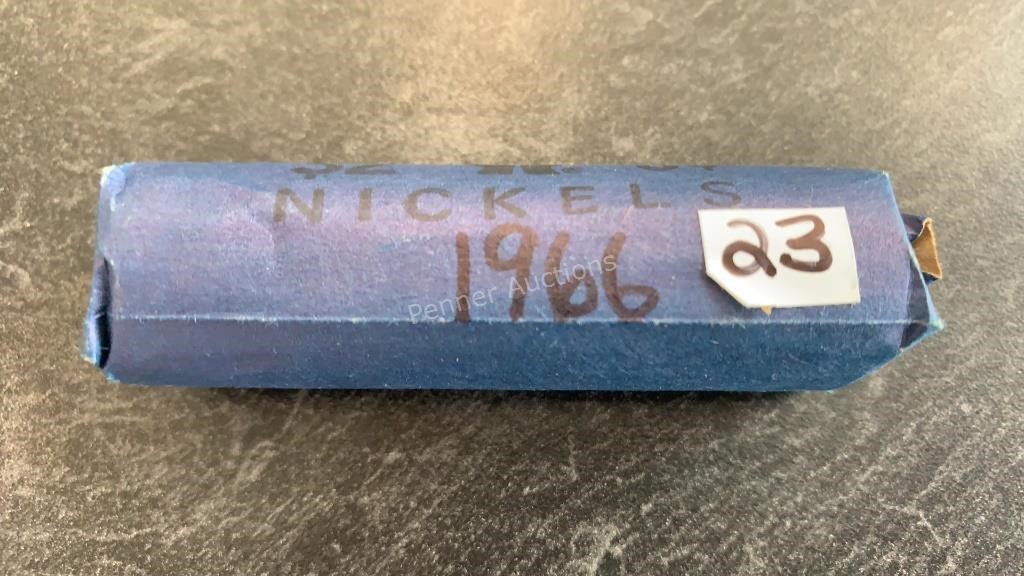 1966 Nickels (1 Roll) Coins