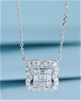 Natural Diamond 18Kt Gold Necklace