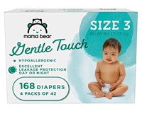 Mama Bear Gentle Touch Diapers, Hypoallergenic,
