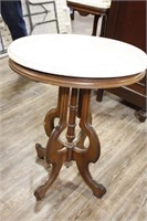 MARBLE TOP PARLOR TABLE 22 BY 29