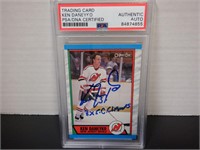 1989 O-PEE-CHEE #243 KEN DANEYKO SIGNED AUTO PSA