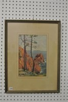 Vintage Framed Landscape Print