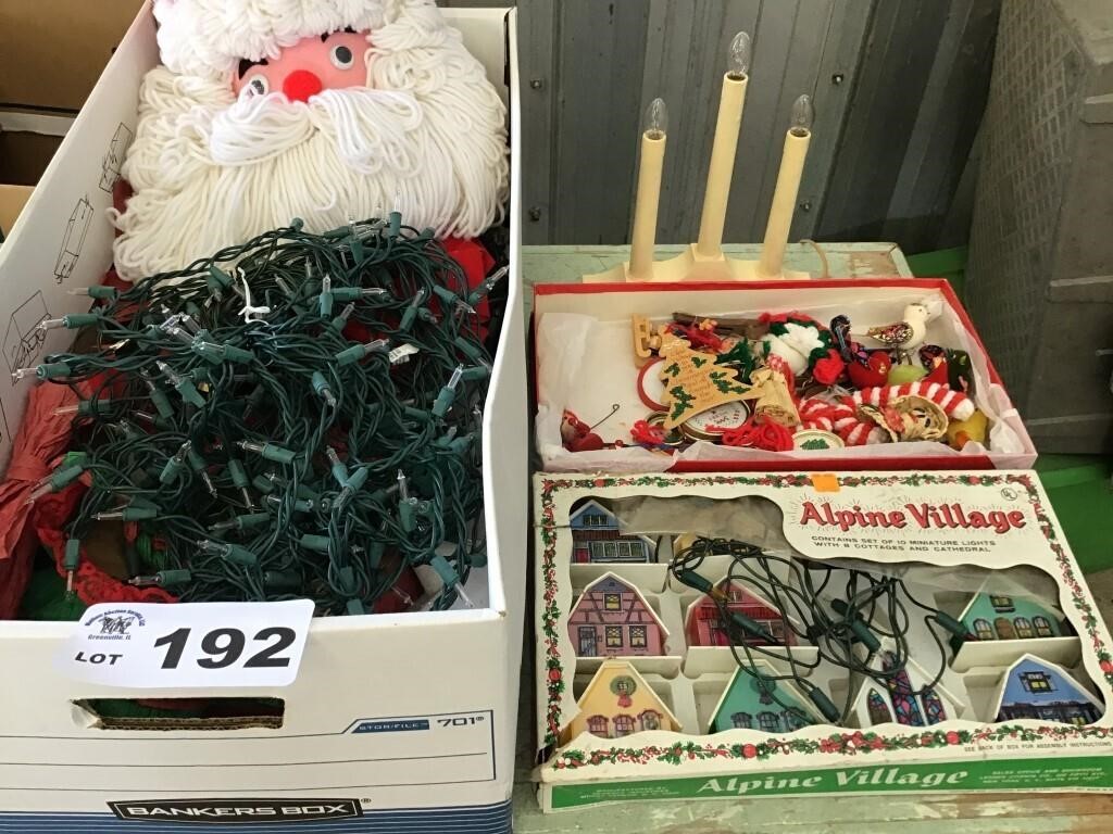 VINTAGE CHRISTMAS DECOR, LIGHTS