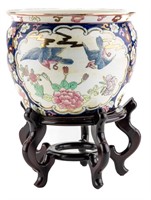 Chinese 20th C Fish Bowl w/ Stand