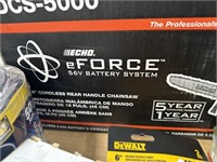 ECHO CHAINSAW 18 IN CORDLESS RETAIL $300