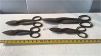(4) assorted sorted tin Snips