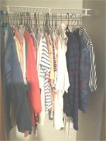 LADY'S CLOTHES IN CLOSET