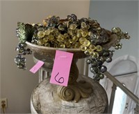 Bowl of Decorative Grapes