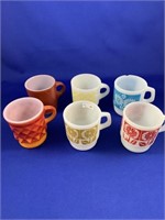 6 Fire King Mugs