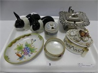 TRAY: 7 ASSORT. CONDIMENT DISHES