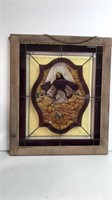Signed Stained Glass Panel - Jesus