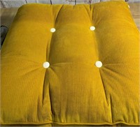 Oversized Corduroy Floor Pillow with Tassels Gold