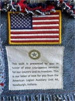 Handmade American Legion Quilt