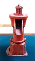 Vintage red cast iron pitcher pump