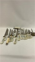 Lot of Cornflower Steak Knives and other knives