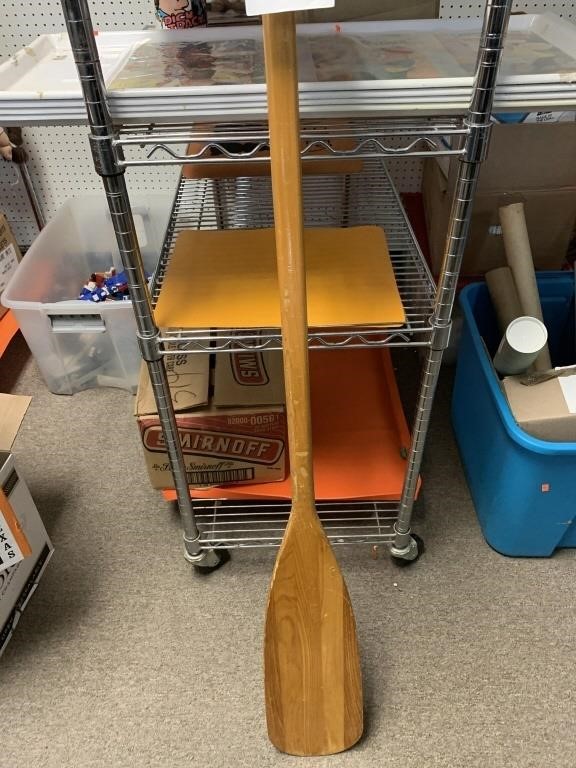 4 FT FEATHER BRAND WOOD BOAT PADDLE